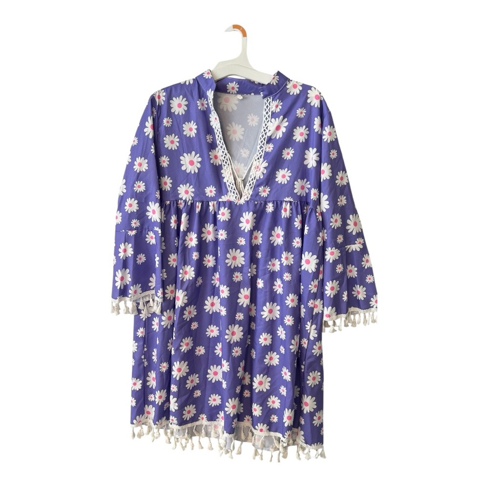 Purple Floral Sundress- M - Picture 2 of 10